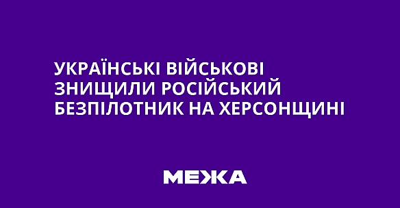 Українські військові знищили російський безпілотник на Херсонщині