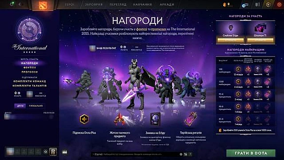 Valve нарешті запустила компендіум, який сформує призовий фонд The International 2025