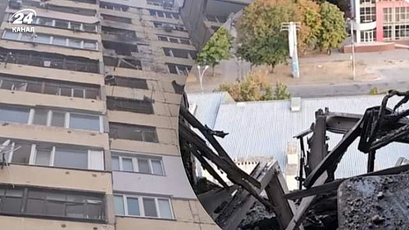 Росіяни вдарили дроном по багатоповерхівці в Центральному районі Херсона: є постраждалі