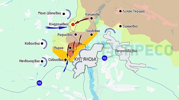 Карта бойових дій за період 22-30 серпня: ворог прорвався до Лимана й у глиб Дніпровщини