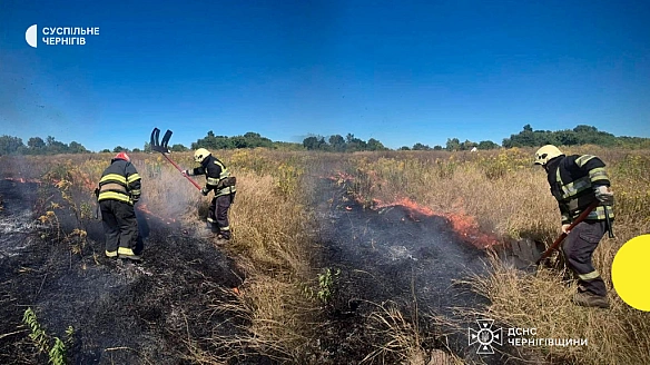 Горять ще майже 6 гектарів торфу: у двох районах Чернігівщини рятувальники продовжують гасити пожежі