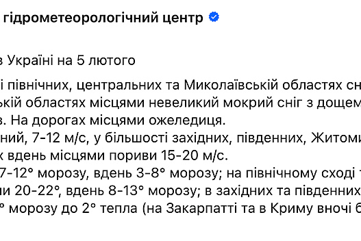 Аномальні морози не відступають — якою буде погода завтра - weua.social