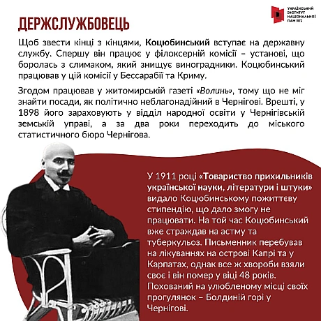 Сьогодні відзначаємо 160-річчя видатного українського письменника та громадського діяча Михайла Коцюбинського. Про його життєв... - Український інститут національної пам'яті на we.ua