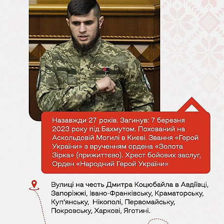 Продовжуємо розповідати історії Героїв в рамках проєкту «Герої наших вулиць» — який про пам\'ять: розповідає про імена, які ви в... - Український інститут національної пам'яті на we.ua