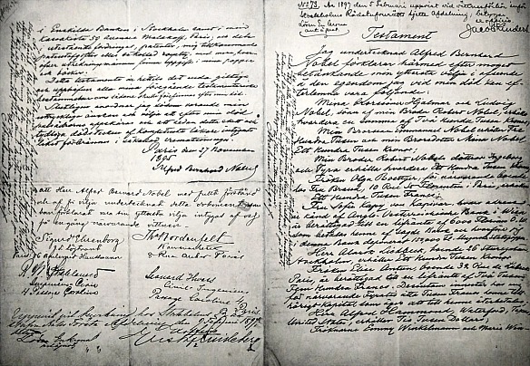 27 листопада 1895 року підприємець Альфред Нобель підписав заповіт, який визначив долю його статку. Нобель розпорядився, щоб кош... - WAS на we.ua