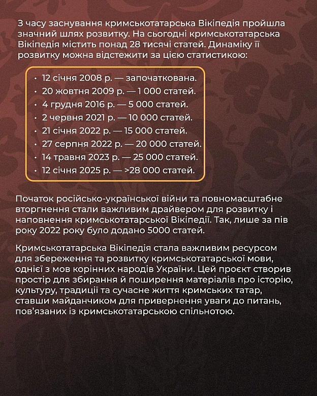 Сьогодні, 12 січня, ми відзначаємо знакову дату в історії кримськотатарської культури – 17-річчя з дня створення кримськотатарсь... - Український інститут національної пам'яті на we.ua