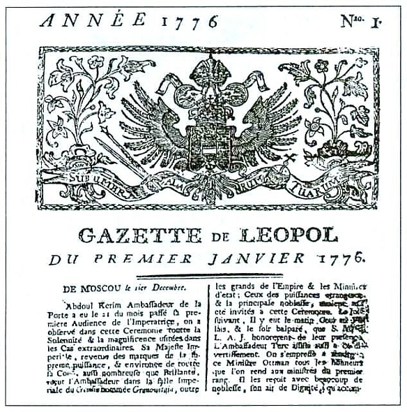 15 січня 1776 року у Львові побачив світ перший номер «Gazette de Leopol» — першого відомого періодичного видання на території У... - WAS на we.ua
