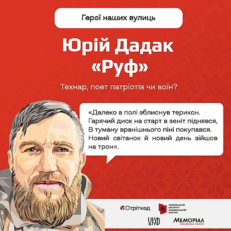 Продовжуємо розповідати історії Героїв в рамках проєкту «Герої наших вулиць» — проєкту про пам\'ять, що розповідає про імена, як... - Український інститут національної пам'яті на we.ua