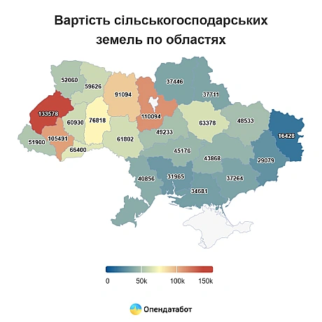 🏞В Україні найдорожча с/г земля з початку повномасштабного вторгнення - OpendatabotУ лютому земля сільгосппризначення в Україн... - Ціна Держави на we.ua