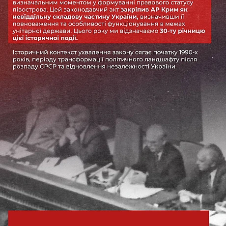 30 років тому, 17 березня 1995 року, Верховна Рада України ухвалила Закон \