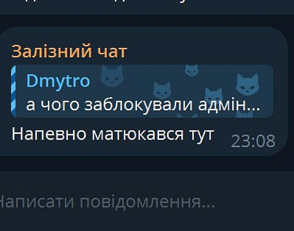 Матюкались у чаті \