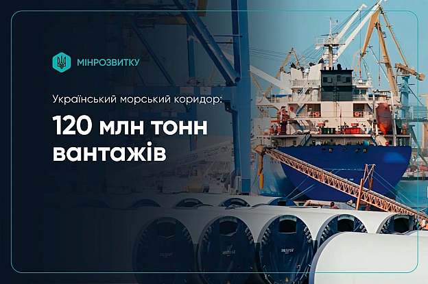🚢Українським морським коридором перевезено 120 млн тонн вантажів - Мінрозвитку територій і громадВід початку функціонування Ук... - Ціна Держави на we.ua