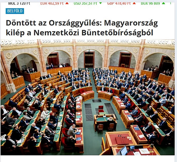 💩🇭🇺Парламент Угорщини проголосував за вихід із Міжнародного кримінального суду👏Чекаємо на рішення про вихід зі складу ЄС та НА... - Ціна Держави на we.ua