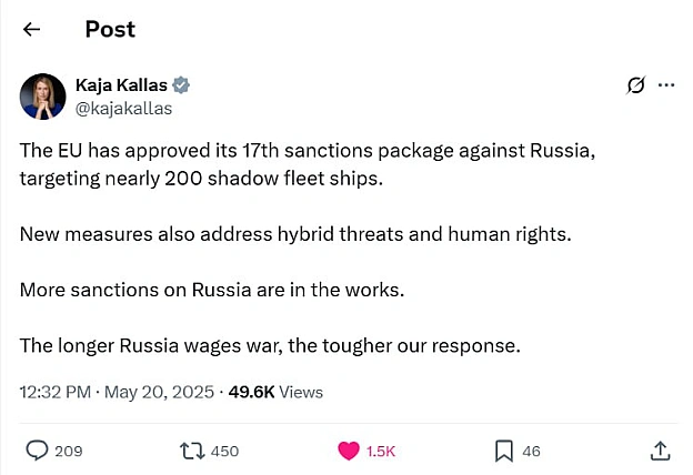 🇪🇺🤜💩Євросоюз ухвалив17-й пакет санкцій проти РосіїОсновна увага в ньому приділена обмеженням для так званого \