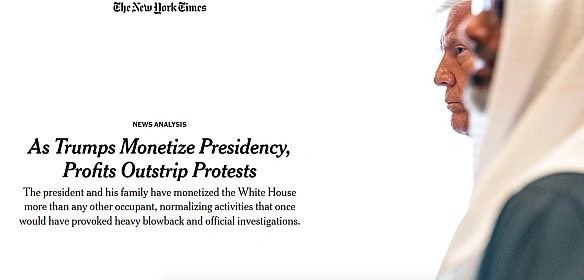 💰 🇺🇸Президентство на продаж: Трамп вивів монетизацію влади на новий рівень The New York Times написав статтю про те як Трамп п... - Ціна Держави на we.ua