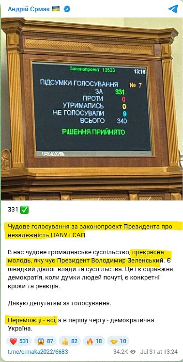 Ні, ні, ні, пане Андрію... Переможці не всі... зокрема, не ті, хто ініціював правки, якими хотіли знищити незалежність антикор о... - Ціна Держави на we.ua