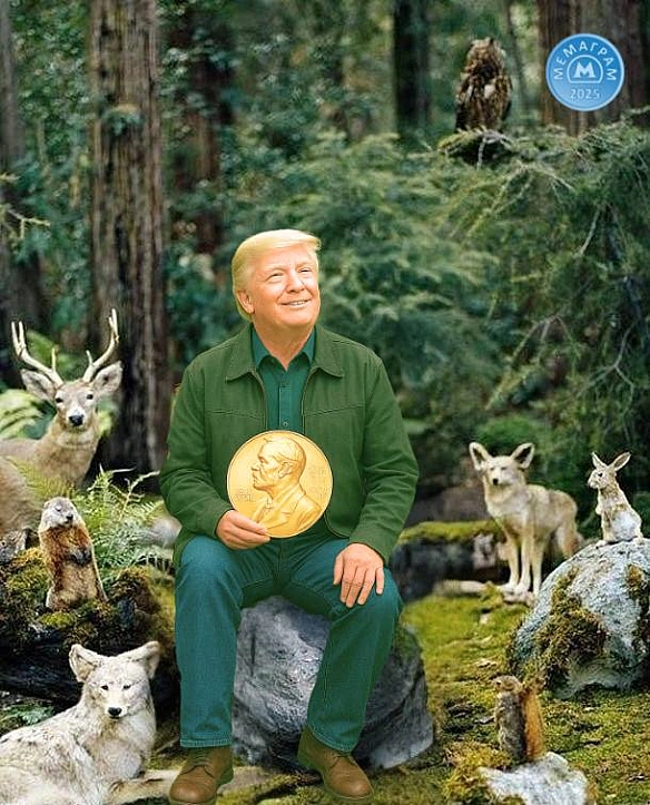 Трамп пожартував, що він зараз внизу тотемного стовпа, а закінчення війни в Україні допоможе йому потрапити до раю#мемаграм@m... - МЕМАГРАМ on we.ua