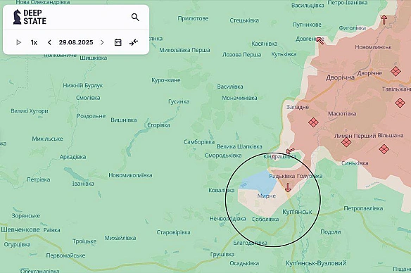 Сили оборони, ймовірно, звільнили село Мирне неподалік Куп’янська Про це свідчать оновлені дані з мапи DeepState за 29 серпня.... - UkraineNow на we.ua