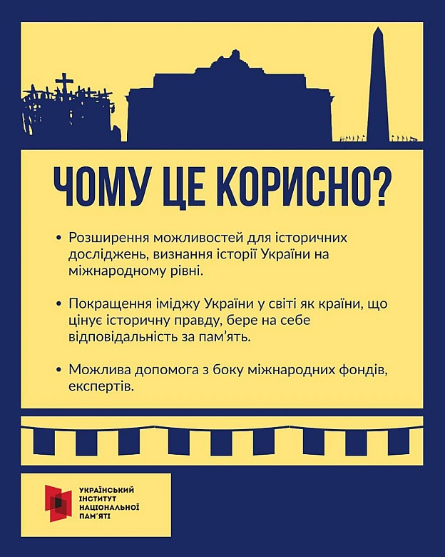 НОВИЙ ЗАКОН: МІЖНАРОДНІ ЗВ'ЯЗКИЗакон України «Про засади державної політики національної пам’яті Українського народу» відкрива... - Український інститут національної пам'яті на we.ua