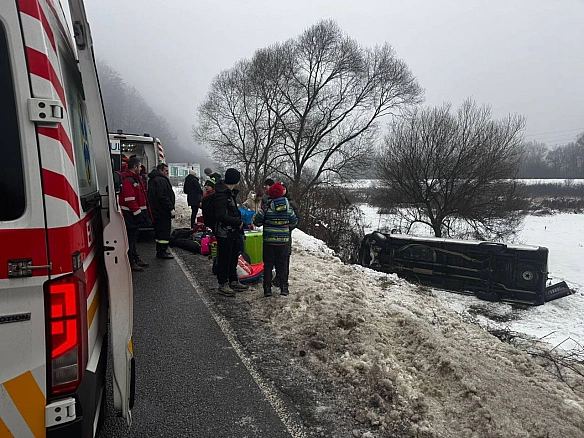 На Закарпатті перекинувся автобус з дітьми, є постраждалі Через ожеледь мікроавтобус Mercedes Sprinter, який віз дітей з Києва... - UkraineNow на we.ua