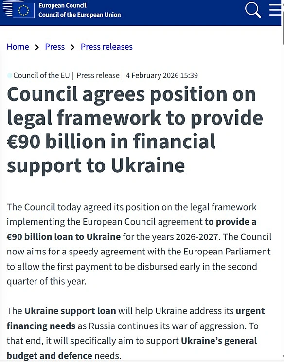 🇪🇺🇺🇦ЄС затвердив механізм фінансової підтримки України на €90 млрдПісля тривалих і складних переговорів Європейський Союз пого... - Ціна Держави on we.ua