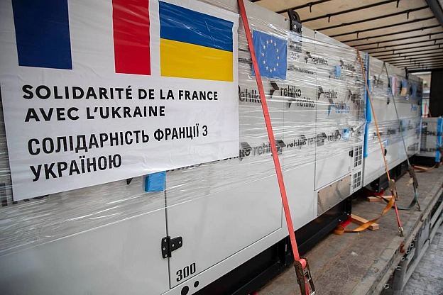 Віталій Кличко: До Києва надійшла гуманітарна допомога від Франції – 30 генераторів загальною потужністю 3,4 МВт, які столиця пе... - КМДА – офіційний канал на we.ua