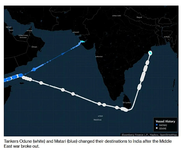 🇮🇳🛢Російська нафта знову прямує до Індії: війна з Іраном відновила поставки - BloombergДва танкери з російською нафтою, які сп... - Ціна Держави on we.ua