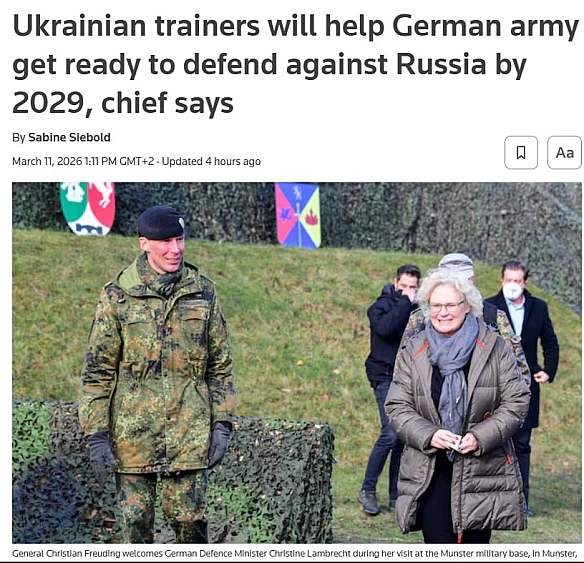 🇺🇦🇩🇪Українські інструктори допомагатимуть німецькій армії готуватися до оборони від Росії до 2029 року - ReutersУкраїнські вій... - Ціна Держави on we.ua