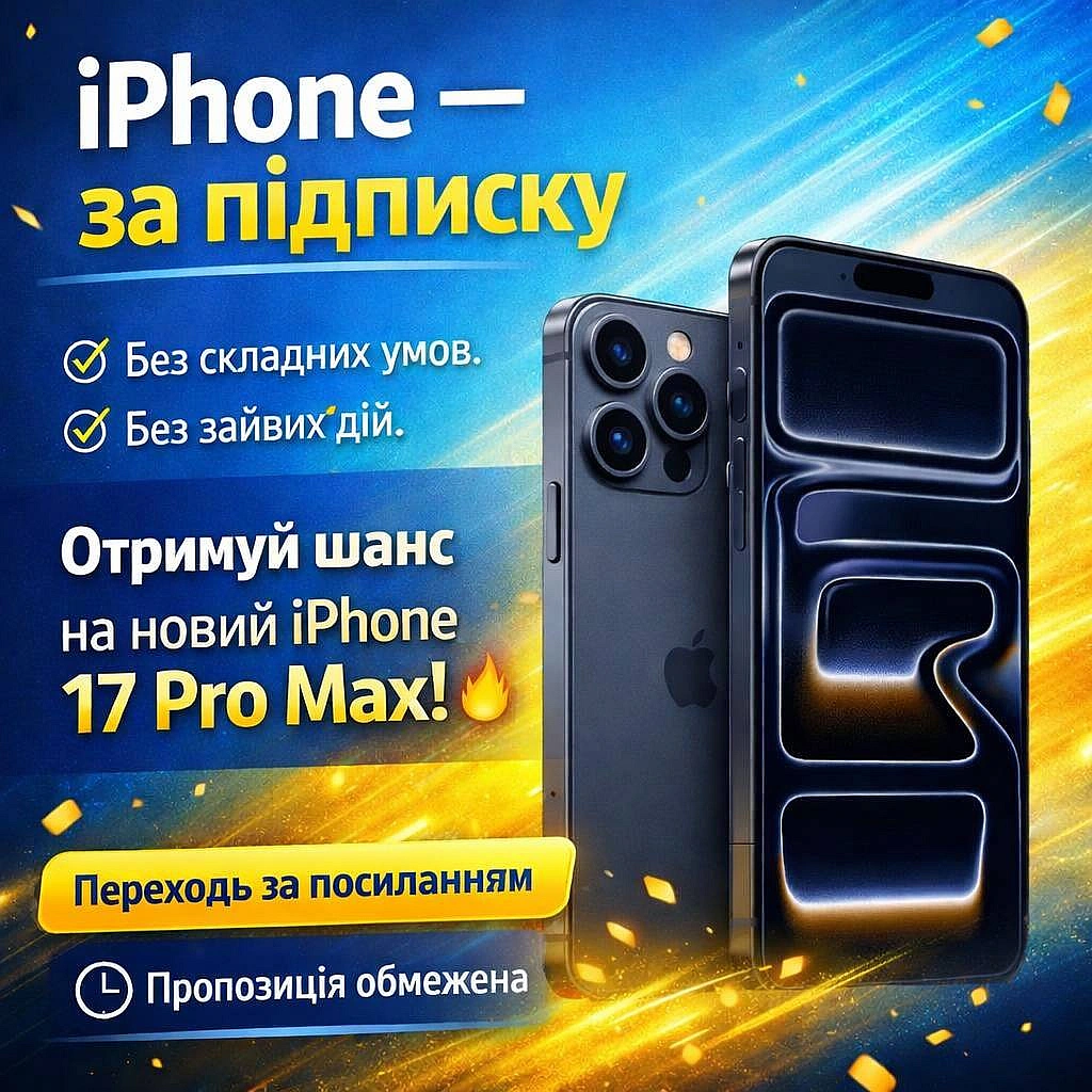 📱 iPhone — за підпискуБез складних умов.Без зайвих дій.Ти просто підписуєшся —і отримуєш шанс на новий iPhone 🔥👉 Переходь... - Ukrmemes mine problemes на we.ua