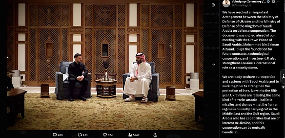 Це добре, що Україна домовилась з Саудівською Аравією про оборонне співробітництво, зокрема для захисту неба

Написав Президент ... - Ціна Держави на weua.dev