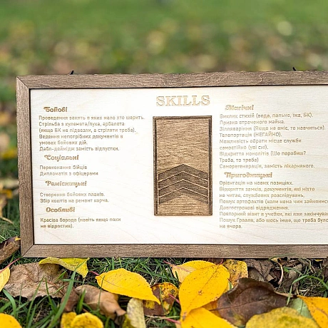 Таблички Skills для сержантів знову у наявності 

Для замовлення писати мені: @RuslanBorta
(Рапорт - у довільній формі😁)

Вартіс... - стандарти хотівших в НАТО on weua.dev