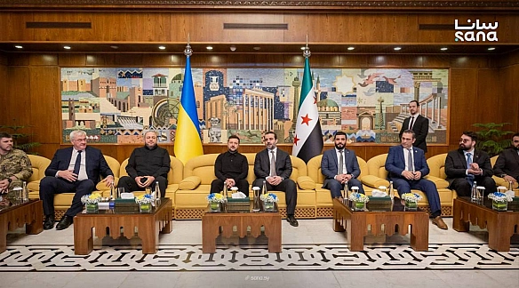 ЗМІ повідомляють, що Володимир Зеленський прибув із візитом до Сирії Українська делегація зустрілась з президентом Сирії Ахмед... - UkraineNow на we.ua