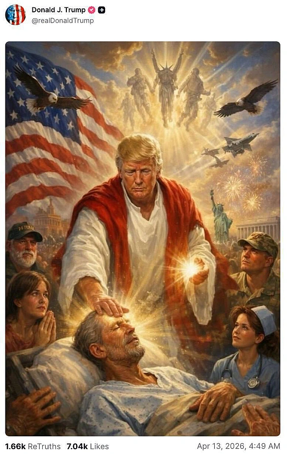 Трамп запостив своє фото в образі Ісуса 🤡@memargam - МЕМАГРАМ на we.ua