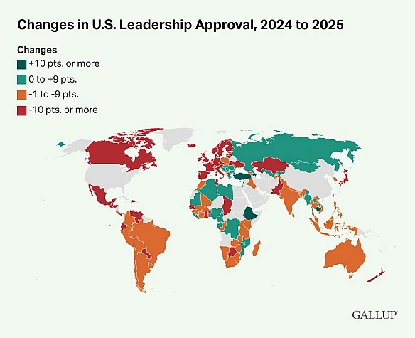 Рівень підтримки американського лідерства впав до 31%, тоді як китайського зріс до 36% - GallupХоча жодна з цих двох держав не... - Ціна Держави на we.ua