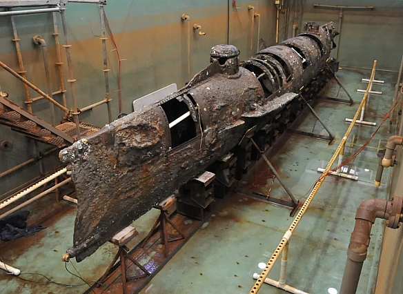 Підводний човен «Г. Л. Ганлі», створений Конфедеративними Штатами Америки під час Громадянської війни, затонув у 1864 році після... - WAS на we.ua