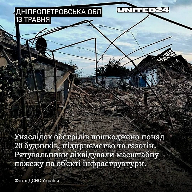 росія здійснила масований обстріл Дніпропетровщини. Є загиблі та поранені серед цивільного населення. Під ударом опинилися житло... - UNITED24 на we.ua