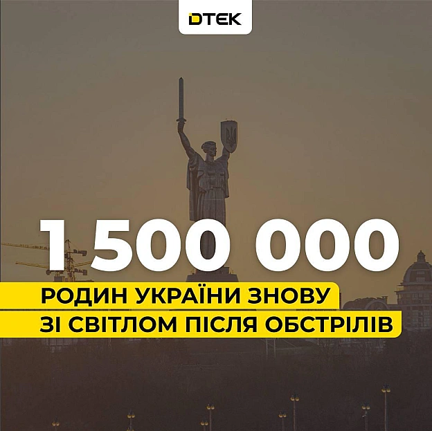 💡ДТЕК повертає світло: підсумки червня — 1,5 млн родин знову з електрикою після обстрілів рфЗа перший місяць літа нашим енерге... - ДТЕК на we.ua