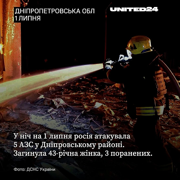 У ніч на 1 липня росія завдала ударів по Дніпропетровщині. Атакувала 5 автозаправних станцій, житлові квартали, підприємства, шк... - на we.ua