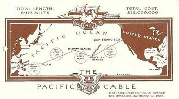 3 липня 1903 року компанія Commercial Pacific Cable Company завершила прокладання першої транстихоокеанської телеграфної лінії. ... - WAS на we.ua
