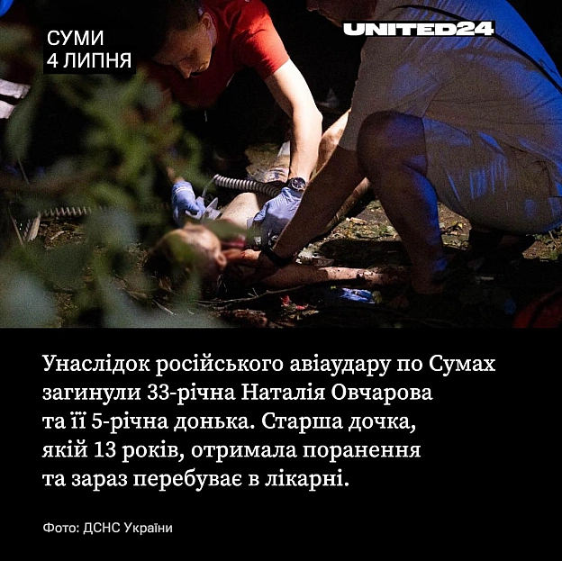Жертвами російського удару по Сумах стали 33-річна Наталія Овчарова та її 5-річна донька. Загиблі були дружиною та молодшою до... - на we.ua