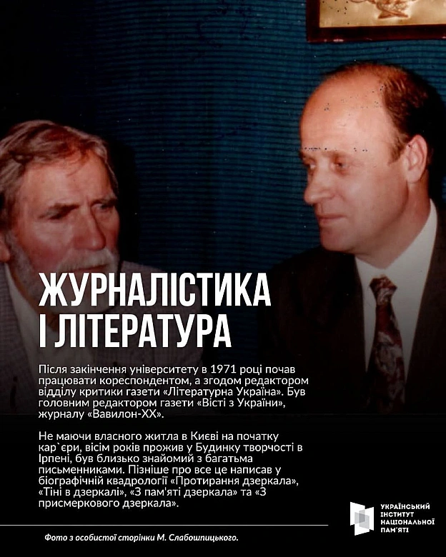 28 липня 1946 року, рівно 80 років тому, народився Михайло Слабошпицький. Він називав себе літератором, а колеги – «колекціоне... - на we.ua