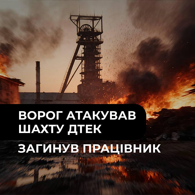 Ворог атакував шахту ДТЕК на Дніпропетровщині: загинув працівник17 серпня російські безпілотники масовано атакували територію ... - на we.ua