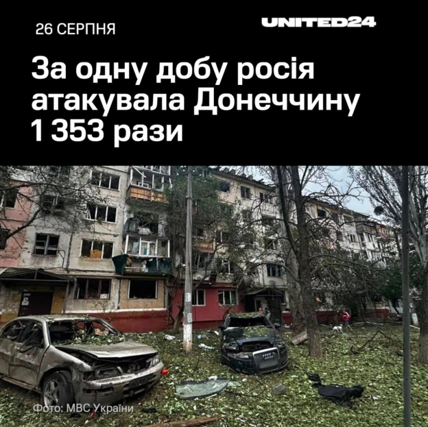 За одну добу росія завдала 1 353 удари по Донеччині. Це — по лінії фронту і по житловому сектору області одночасно.1 мирний жи... - на we.ua