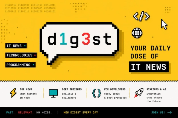 @d1g3st — головне зі світу технологій в одному каналі. AI, програмування, гаджети, стартапи, ігри та IT-бізнес. Коротко, без вод... - Ukrmemes mine problemes на we.ua