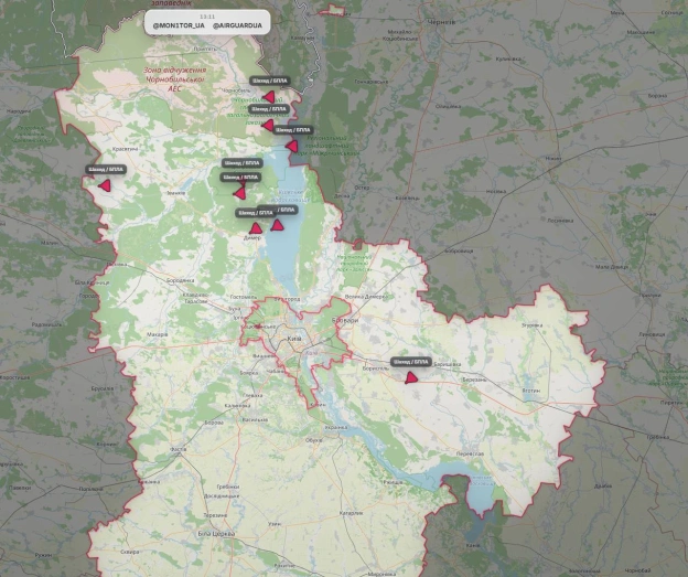 Ситуація по Шахедам/Герберам на Київщині.Підписатись 👉 🚀ППО | РАДАР@mon1tor_ua - на we.ua