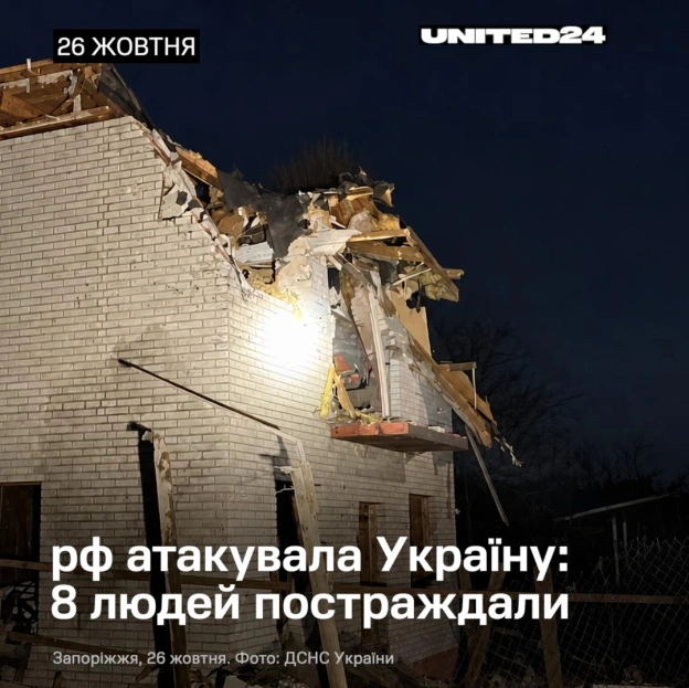росія атакувала різні регіони України, унаслідок чого постраждали 8 людей.📍Запоріжжя: внаслідок атак травмовано 4 людини. Пошк... - на we.ua