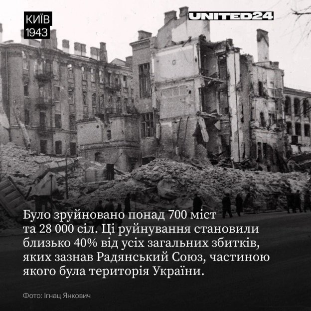 28 жовтня 1944 року з території України вигнали останні нацистські війська.Архівні кадри звільнених міст і сучасні фото з фрон... - на we.ua
